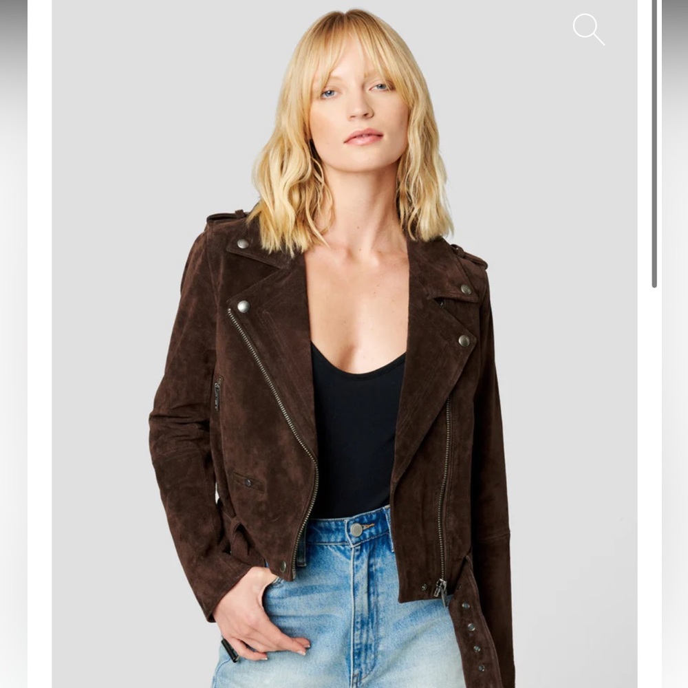 Blank NYC Chocolate Brown Suede Jacket